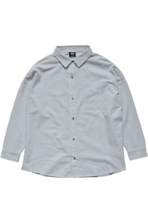 Stussy Womens Shoreline BF Linen Shirts White - YZBMJ9067